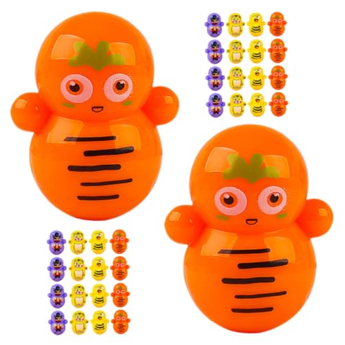Abaodam 50 Stück Teiliges Mini Stehaufmännchen Bunte Cartoon Figuren Geburtstag Party Mitgebsel Tischdekoration Geschenkfüllung Robust Langlebig von Abaodam