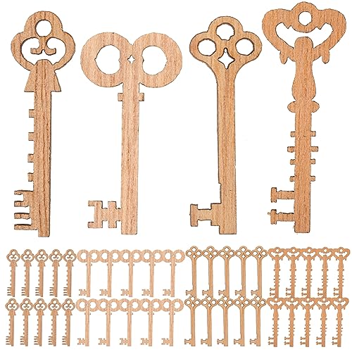Abaodam 50Pcs Hölzerne Vintage Keys Verzierung Keys Crafts Holzschlüssel Set Charms Lesezeichen Sammelalbum DIY Weihnachtsdekoration Abaodam 50Pcs Hölzerne Vintage Keys Verzierung Keys Crafts Holzschlüssel Set Charms Lesezeichen Sammelalbum DIY Weihnachtsdekoration von Abaodam