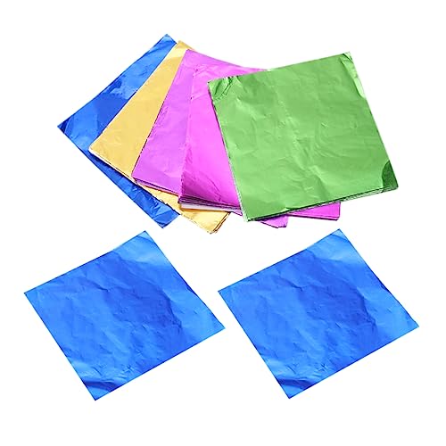 Abaodam 5Packungen Aluminiumfolie Geschenkpapier Lebensmittelechte Folienverpackung für Süßigkeiten Pralinen und Kreative Partygeschenke Zufällige Farben Abaodam 5Packungen Aluminiumfolie Geschenkpapier Lebensmittelechte Folienverpackung für Süßigkeiten Pralinen und Kreative Partygeschenke Zufällige Farben von Abaodam