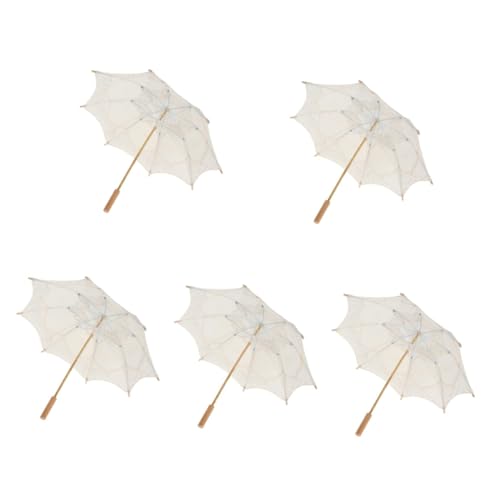 Abaodam 5St Regenschirm Spitze Vintage- Spitze Dekoration für großer Regenschirm Big Umbrella Hochzeitsdekoration Regenschirm für Kinder Hochzeitsschirme Spitzenschirme von Abaodam