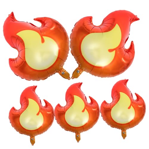 Abaodam 5Stücke Aluminiumfolien für Feuerwehrmann Mottoparty Langlebige Luftballons für Geburtstagsfeiern Einfach Aufzublasen Vielseitige Party Dekoration von Abaodam