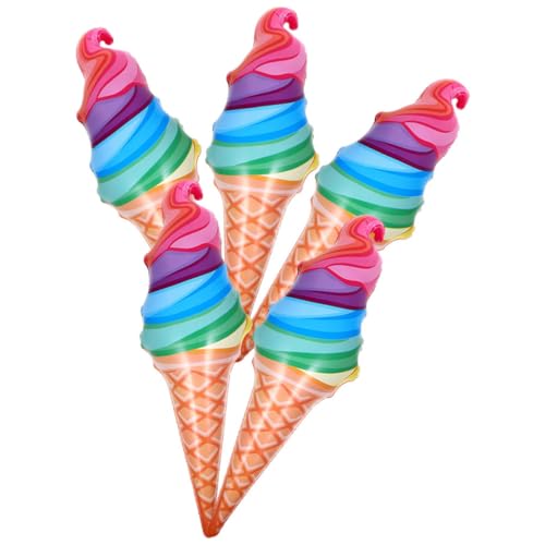 Abaodam 5 Stück Aufblasbare Eistüte Luftballons für Kindergeburtstag PVC Party Dekoration für Eiscreme Ballon Spielzeug Einfach zu Transportieren Party von Abaodam