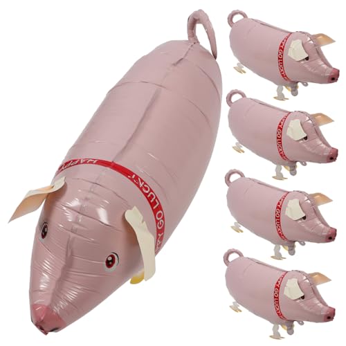Abaodam 5Stücke Aufblasbare Schwein Folienballons Partyspielzeuge für Kindergeburtstage und Spielräume Hochwertige Deko für Unvergessliche Feiern Abaodam 5Stücke Aufblasbare Schwein Folienballons Partyspielzeuge für Kindergeburtstage und Spielräume Hochwertige Deko für Unvergessliche Feiern von Abaodam