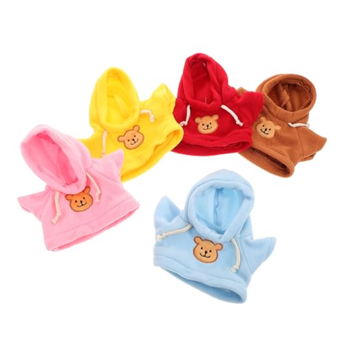 Abaodam 5pcs Bär Kleidung Bär Puppe Kleidung Bär Zubehör Puppe Hoodie Plüsch Puppe Kleidung Stofftier Kleidung Plüsch Tier Kleidung Bär Kleidung von Abaodam