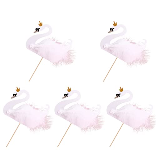 Abaodam 5st Kucheneinsatz Party-Food-Etiketten Essensschilder Für Partybuffet Cocktailkarten Schwanen-kuchenaufsatz Hochzeits-Cupcake-Topper Runde Zahnstocher Tier Baby Papier Feder Abaodam 5st Kucheneinsatz Party-Food-Etiketten Essensschilder Für Partybuffet Cocktailkarten Schwanen-kuchenaufsatz Hochzeits-Cupcake-Topper Runde Zahnstocher Tier Baby Papier Feder von Abaodam