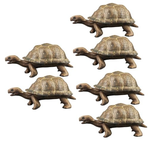 Abaodam 6 STK simulierte Schildkröte Spielzeug-Schildkröten-Figur Schildkrötenfigur Spielzeug tierfiguren für Kinder schreibtischdeko Spielzeuge plastische Ornamente Schildkrötenspielzeug von Abaodam