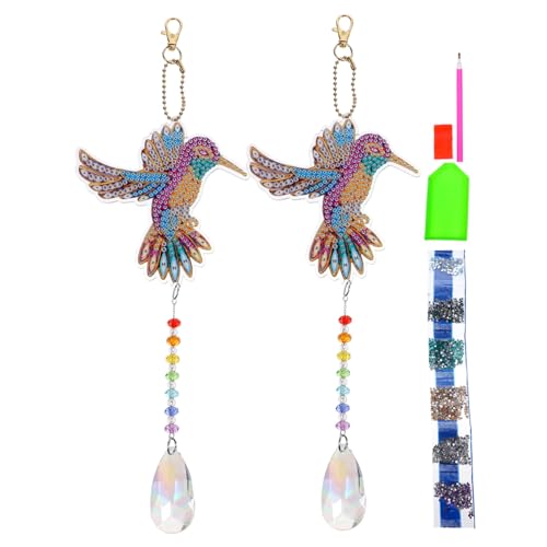 Abaodam 6 Sätze Malerei Vogel Anhänger Set Teiliges Set für Kreative Gartendekoration Einfach zu Gestalten mit Funkelnden Kristallen für Anfänger und Abaodam 6 Sätze Malerei Vogel Anhänger Set Teiliges Set für Kreative Gartendekoration Einfach zu Gestalten mit Funkelnden Kristallen für Anfänger und von Abaodam
