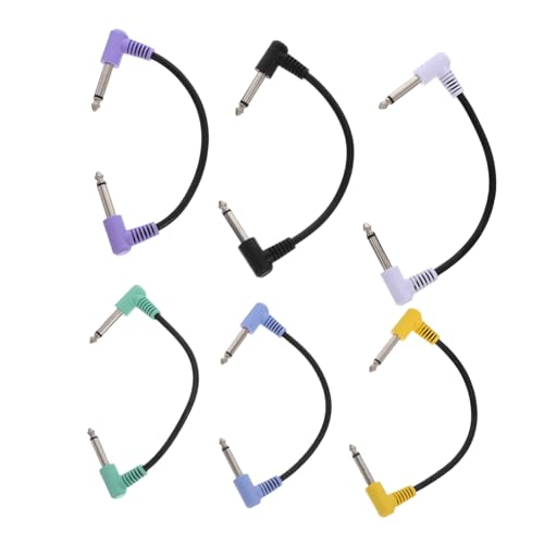 Abaodam 6 Stück Effektpedal Patchkabel Instrumentenkabel Für Gitarre Rechtwinkliges Pedalkabel Gitarrenpedal Effektkabel Gitarren Patchkabel Für Pedale Für Instrumente von Abaodam
