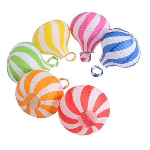 Abaodam 6 Stück Heißluftballon-papierlaterne Dekorationen Aus Heißluftballons Heißluftballonlaternen Klassenzimmer Hängende Dekoration Heißluftballon-mittelstücke Ballon Heißluftballons Abaodam 6 Stück Heißluftballon-papierlaterne Dekorationen Aus Heißluftballons Heißluftballonlaternen Klassenzimmer Hängende Dekoration Heißluftballon-mittelstücke Ballon Heißluftballons von Abaodam
