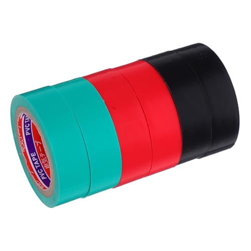 Abaodam 6 Stück Isolierband Klebeband Band elektrisch elektrisches Heizband Hochtemperaturbänder Isolierbänder flexibles Flachkabelband elektrische geräte für heimwerker PVC Schwarz von Abaodam