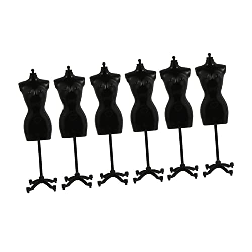 Abaodam 6 Stück Teiliges Puppenständer für Kleidung Mini Mannequin Ständer für Puppenmode und Schmuckausstellung für Puppenhäuser und Kreative Displays von Abaodam