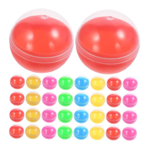 Abaodam 60pcs Maschine Gumballs Runde Verkaufsautomaten Kapseln Fun Kapseln Leere Automaten Kapseln Runde Kapseln Leere Spaß Verkaufsautomaten Kapseln Leere Kapseln Kunststoff von Abaodam