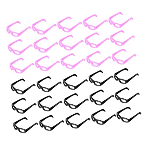 Abaodam 60st Mini- Puppen Für Mädchen Puppe Mit Brille Puppenwagen Puppenträger Augen Selbstklebend Miniatur Haustier Wackelndes Auge Babypuppenkleidung Plastik von Abaodam