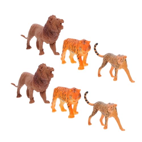 Abaodam 6St Kuchendekoration Tischdekoration Spielzeuge Statue Miniatur-Tierfiguren Tortenaufsatz mit Tiermotiv Mädchen Kleine Tiere dekorative Gegenstände Zylinder 3D Dekorationen von Abaodam