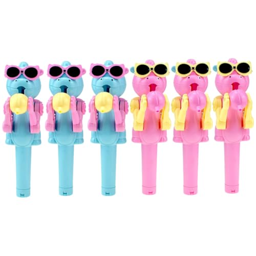 Abaodam 6St Lollipop-Roboter Lutscherhalter Kreatives Süße Lutscherbox Saugnapfhalter für Lutscher für Bonbon Cartoon-Lutscher-Halter Partyspielzeug Plastik von Abaodam