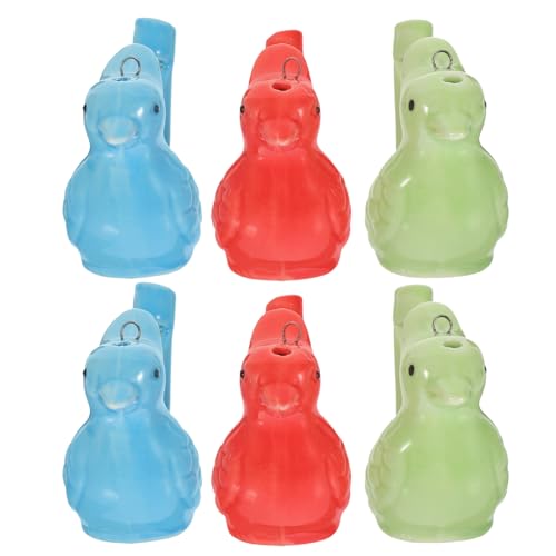 Abaodam 6St Pfeife kinderinstrumente musikinstrumente partyzubehör fun toy Vogelimitat Frühpädagogisches Musikalisches für das Bad Keramik von Abaodam