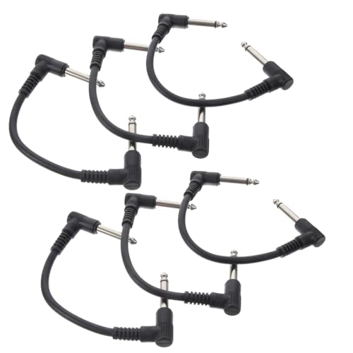 Abaodam 6Stücke Gitarren Patchkabel Audiokabel für Gitarre Bass Effekte und Mixer Leicht und Kompakt für Musikgeräte und Pedalboards von Abaodam