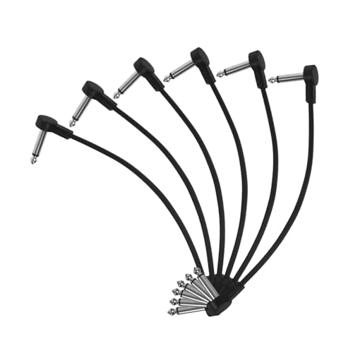 Abaodam 6Stücke Gitarren Patchkabel Langlebige Verbindungskabel für Gitarre Flexibles Design für Klangübertragung für Effektpedale Abaodam 6Stücke Gitarren Patchkabel Langlebige Verbindungskabel für Gitarre Flexibles Design für Klangübertragung für Effektpedale von Abaodam