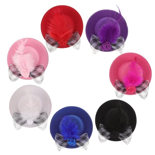 Abaodam 6Stücke Mini Puppenhüte Teiliges Bastelset Für DIY Kopfschmuck Handgestrickte Mini Hüte Für Puppen Und Kreative Deko Für Bastelprojekte Für Mini Puppen Accessoires von Abaodam