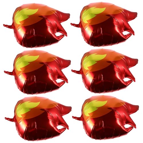 Abaodam Luftballons Herz Gehende Thema Party Luftballons 6er Set Deko Rote Flammen Ballons Für Sportveranstaltungen Und Geburtstagsfeiern Folie Party Deko Für Feuerwehr Mottopartys Und Feierlichkeiten von Abaodam