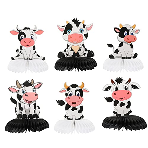 Abaodam Bauernhof Party Waben Schmuck 6pcs Kuh Muster Waben Dekore Party Desktop Dekorationen Abaodam Bauernhof Party Waben Schmuck 6pcs Kuh Muster Waben Dekore Party Desktop Dekorationen von Abaodam