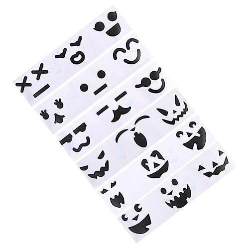 Abaodam 6stücke Teiliges Halloween Kürbis Emoticon Aufkleber Für Party Deko Lustige Gruselige Sticker Für Erwachsene Für Kürbislaternen Und Festlichkeiten von Abaodam