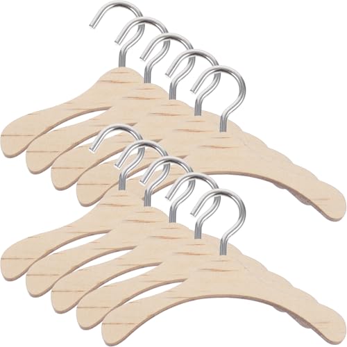 Abaodam 7 5 cm Große Mini-kleiderbügel Aus Holz Für Puppen Und Kleidung Stilvoll Und Praktisch von Abaodam