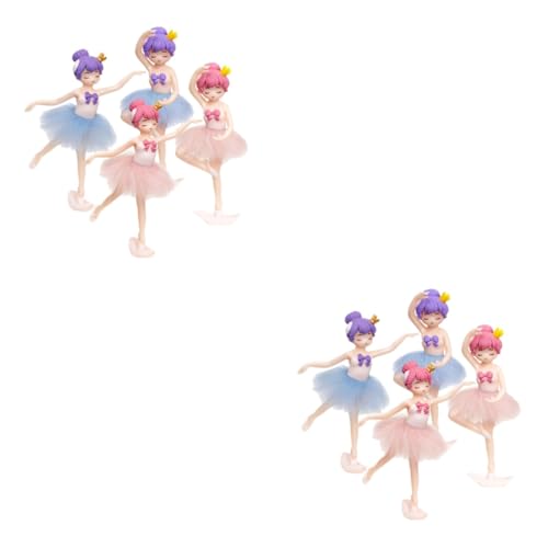 Abaodam 8 Stk Ballerina-Mädchen bürodeko büro dekoration Tanzende Mädchen-Spieluhr-Statue Spieluhr-Puppe Auto Zubehör Wohnkultur Cupcake-Topper für Mädchen Desktop-Tänzerin-Dekor Wagen von Abaodam