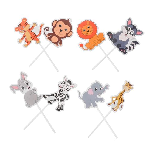 Abaodam 8 Stück Cupcake Topper Dschungel Kuchenaufsatzpapier Abaodam 8 Stück Cupcake Topper Dschungel Kuchenaufsatzpapier von Abaodam