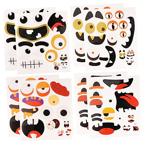 Abaodam 8 Stück Halloween-Aufkleber Halloween Dekoration Halloween-Dekoration Halloween Decor lustige Sticker Aufkleber lustig Halloween -Aufkleber Lustige Aufkleber Laminierte Folie von Abaodam
