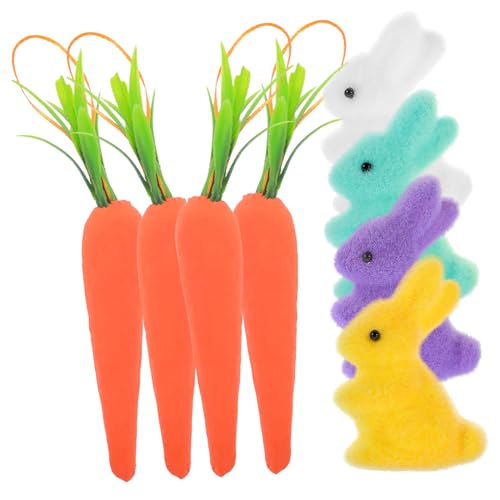 Abaodam 8 Stück Osterhase Ostern zu Ostern Cake Decoration tortendeko firmung geschenktasche Ostern für Party Ohren Plüsch Urlaubsornamente Osterkarotte Schaum von Abaodam