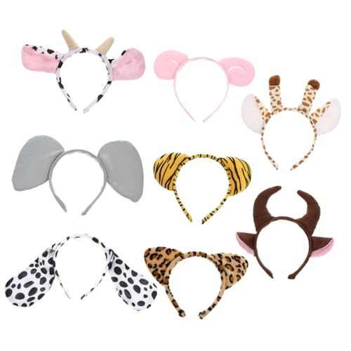 Abaodam 8 Stück Stirnband mit Tierohren Tierohr Kopfschmuck Tierohr Haarschmuck Tier-Ohren Verkleidung Cosplay Kopfschmuck Cosplay Tier-Ohren Tierhaar Cosplay-Haarreifen Partyzubehör Stoff Abaodam 8 Stück Stirnband mit Tierohren Tierohr Kopfschmuck Tierohr Haarschmuck Tier-Ohren Verkleidung Cosplay Kopfschmuck Cosplay Tier-Ohren Tierhaar Cosplay-Haarreifen Partyzubehör Stoff von Abaodam