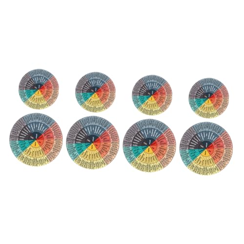 Abaodam 8 Stück Teiliges Selbstklebendes Emotionen Rad PVC Sticker Langlebig Wasserfest Starke Haftung Dekorative Aufkleber für Laptop Tagebuch Trinkflasche Kreatives Scrapbooking Zubehör von Abaodam
