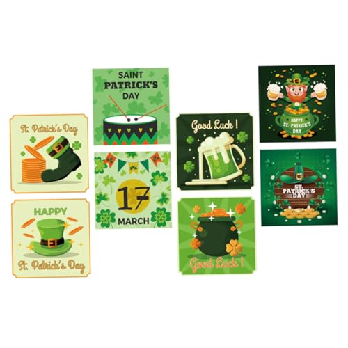 Abaodam 8 Stück Weinflaschen Aufkleber Patrick's Day Dekorative Etiketten für Flaschen Selbstklebende Sticker für Feiern und Anlässe Irische Themenaufkleber für Persönliche Abaodam 8 Stück Weinflaschen Aufkleber Patrick's Day Dekorative Etiketten für Flaschen Selbstklebende Sticker für Feiern und Anlässe Irische Themenaufkleber für Persönliche von Abaodam