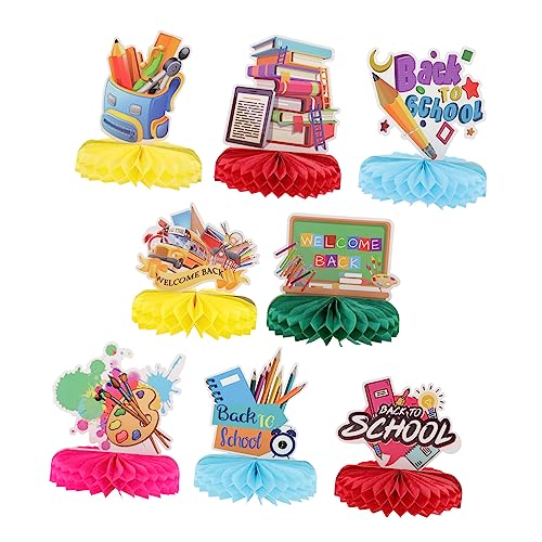 Abaodam 8St Back to School Honeycomb-Setup Herzstück Tischdekoration Neon Planke Tür Schule Classroom Decorations Party Sachen Partyzubehör Kindergarten-Ornamente Schuldekorationen Papier Abaodam 8St Back to School Honeycomb-Setup Herzstück Tischdekoration Neon Planke Tür Schule Classroom Decorations Party Sachen Partyzubehör Kindergarten-Ornamente Schuldekorationen Papier von Abaodam