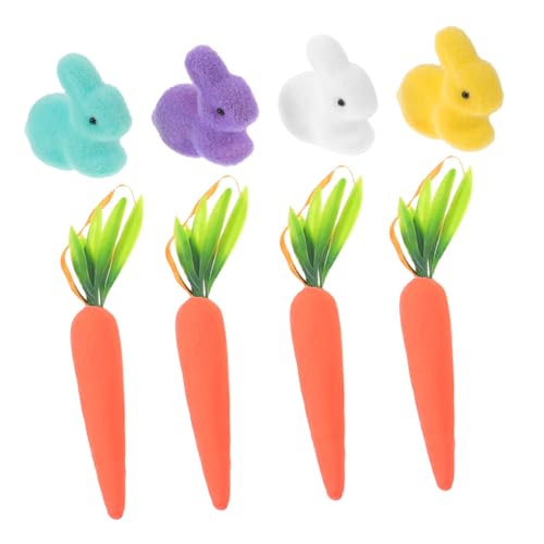 Abaodam Ostern Karotte Kaninchen Decor Set 8 Stücke Schaum Ornamente Kaninchen Kunst Ostern Decor Karotte Hängende Dekoration von Abaodam