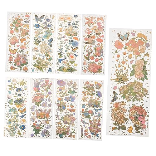 Abaodam 9 Blätter Scrapbooking Sticker Scrapbook Stickers wheinatsgeschenke Vintage Dekoration Grußkarten Dekoration dekorative Aufkleber für Sammelalben Planer-Aufkleber das Haustier von Abaodam