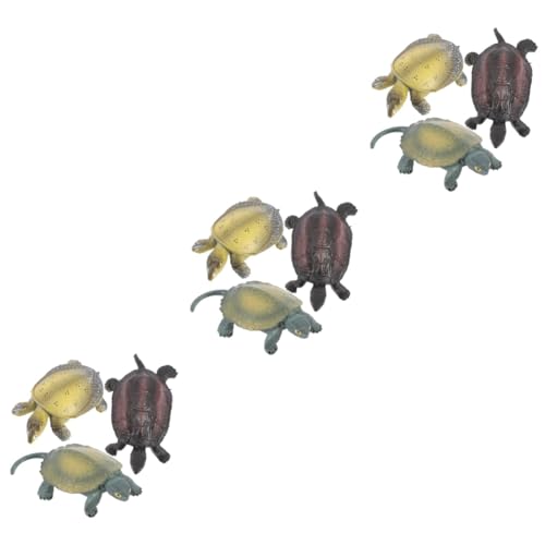 Abaodam 9 STK Schildkröten-Modell Mini-Kuscheltiere Puzzle-Spielzeug Room Decoration raumdeko Modelle Plüschtier winzige Tiere Schildkröten-Ornamente kriechen schmücken Kleine Tiere Statue von Abaodam
