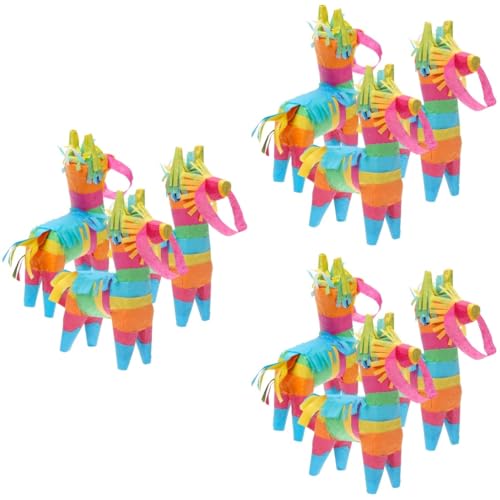 Abaodam 9 Stk Mexikanische Piñata Kinderspielzeug Pinata-stoffe Für Das Klassenzimmer Fiesta-party-dekorationen Mit Gefüllte Pinatas Bunte Pinata Papier Baby Füllstoff Füllung von Abaodam