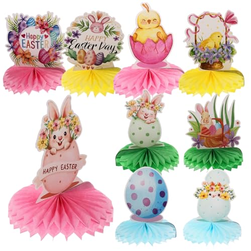 Abaodam 9 Teiliges Set Osterdekoration Für Den Tisch Fröhliche Ostern Honigwaben Tischcenterpieces Für Osterfeiern Und Festlichkeiten Abaodam 9 Teiliges Set Osterdekoration Für Den Tisch Fröhliche Ostern Honigwaben Tischcenterpieces Für Osterfeiern Und Festlichkeiten von Abaodam