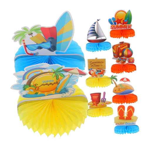 Abaodam 9St Sommerparty-Dekorationen Strandtisch hawaiianische Leis Sommerparty Dekoration Tropische Partydekoration hawaiianische Partydekoration Tischdekoration in Wabenform Papier Abaodam 9St Sommerparty-Dekorationen Strandtisch hawaiianische Leis Sommerparty Dekoration Tropische Partydekoration hawaiianische Partydekoration Tischdekoration in Wabenform Papier von Abaodam