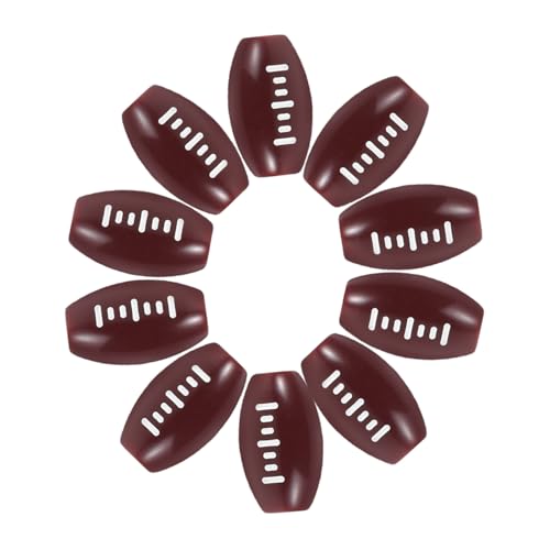 Abaodam Acryl-Rugby-Perlen zum Selbermachen, einzigartige Sportperlen für Schmuckherstellung, Fußball-Form, Abstandshalter, Charms für Armbänder und Halsketten, vielseitiges Bastelzubehör, 100 Stück von Abaodam