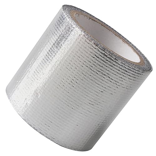 Abaodam Aluminiumband für Car Hitzebeständiges Selbstklebendes Klebeband mit Glasgewebe zur Verstärkung von Karosserien für Reparaturen Isolierung von Abaodam