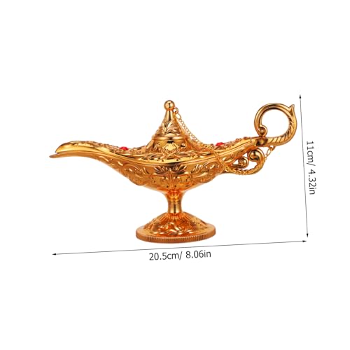 Abaodam Antike Lampe Retro Desktop Modell Deko Kupferfarben Mystische Party Tischdekoration Vintage Ornament für Wohnzimmer Schlafzimmer Büro Yoga von Abaodam