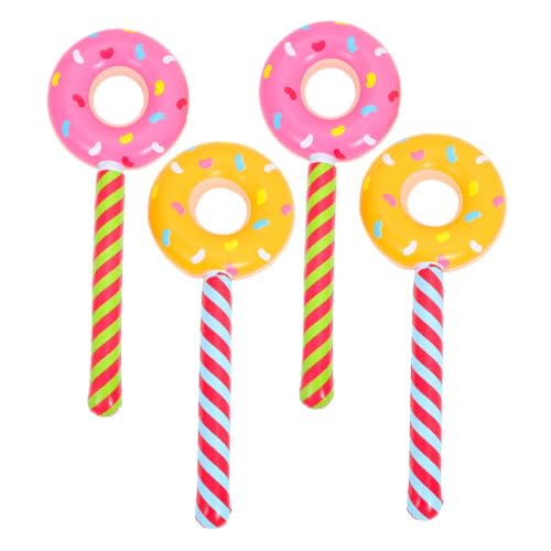 Abaodam Entzückende aufblasbare Donut-Luftballons für Jungen und Mädchen, PVC-Themenparty-Dekorationen für Geburtstagsfeiern und festlichen Spaß, 4 Stück Abaodam Entzückende aufblasbare Donut-Luftballons für Jungen und Mädchen, PVC-Themenparty-Dekorationen für Geburtstagsfeiern und festlichen Spaß, 4 Stück von Abaodam