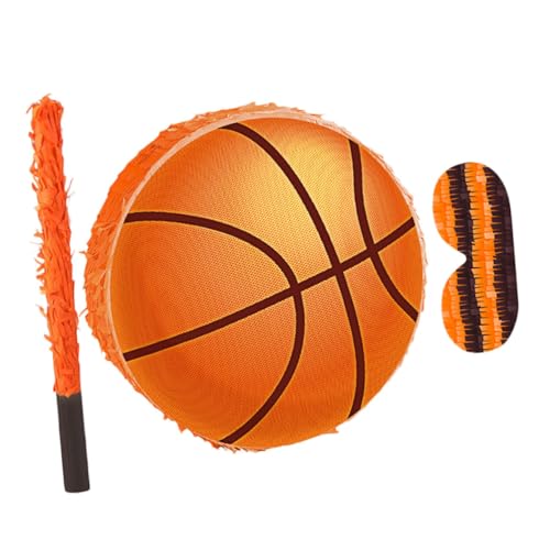 Abaodam Basketball Pinata Partyspiel mit Blindfold und Komplett mit Konfetti für Kindergeburtstag Sportmottoparty Inklusive Aufhängeschlaufe für Einfache Dekoration von Abaodam