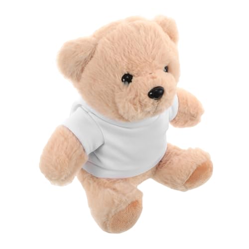 Abaodam DIY Sublimations Plüschbär Weiches Stofftier mit Leerem T Shirt für Kreative Gestaltungen für Babypartys Geburtstage und Weihnachten für Erwachsene von Abaodam