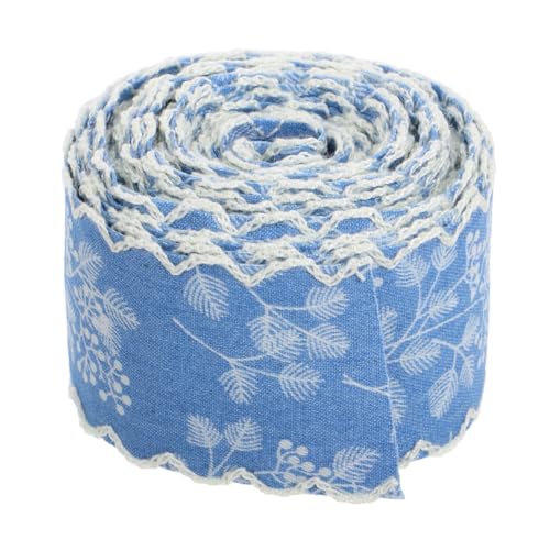 Abaodam Denimband mit Spitzenrand Vielseitiges Jeansstoffband für Diy Kleidung und Schuhdekorationen für Haarschleifen und Kreative Projekte Breit von Abaodam