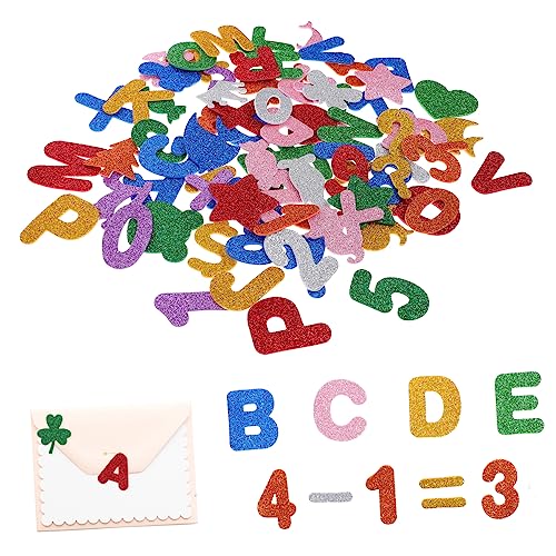 Abaodam Eva Gold Sticker Set - 296 Stück Glitzeraufkleber A-z Buchstaben Tier- & Zahlenaufkleber Selbstklebend Für Bastelprojekte von Abaodam