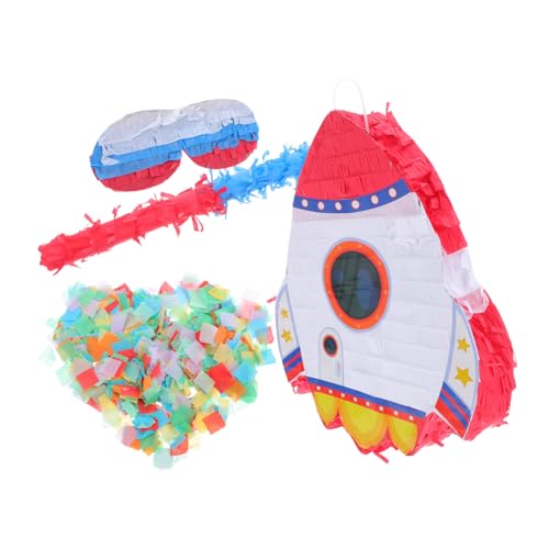 Abaodam Geburtstag Raketen Pinata mit Stick und Augenbinde Bunte Papier Konstruktion Robustes Partyspiel mit Aufhängung für Weltraum Themenfeier Karneval und Fiesta Party Dekoration Abaodam Geburtstag Raketen Pinata mit Stick und Augenbinde Bunte Papier Konstruktion Robustes Partyspiel mit Aufhängung für Weltraum Themenfeier Karneval und Fiesta Party Dekoration von Abaodam